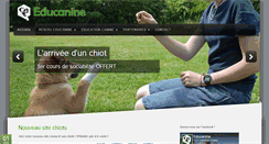 Desktop Screenshot of educanine.fr