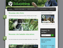 Tablet Screenshot of educanine.fr